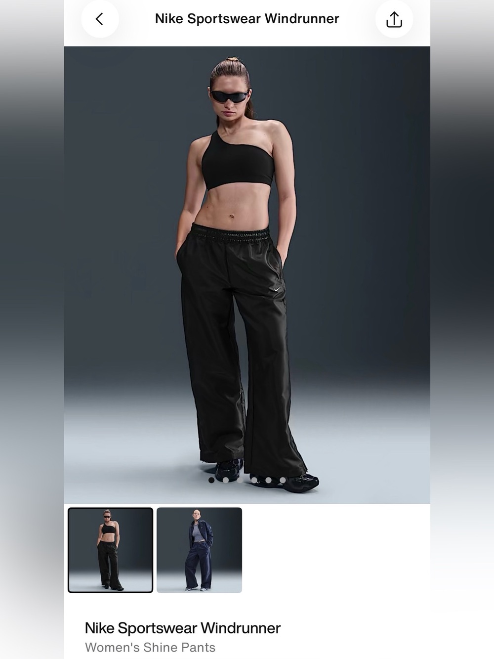 ✨🪽Nike Sportswear Windrunner Women’s Shine Pants - Black - S 🪽✨